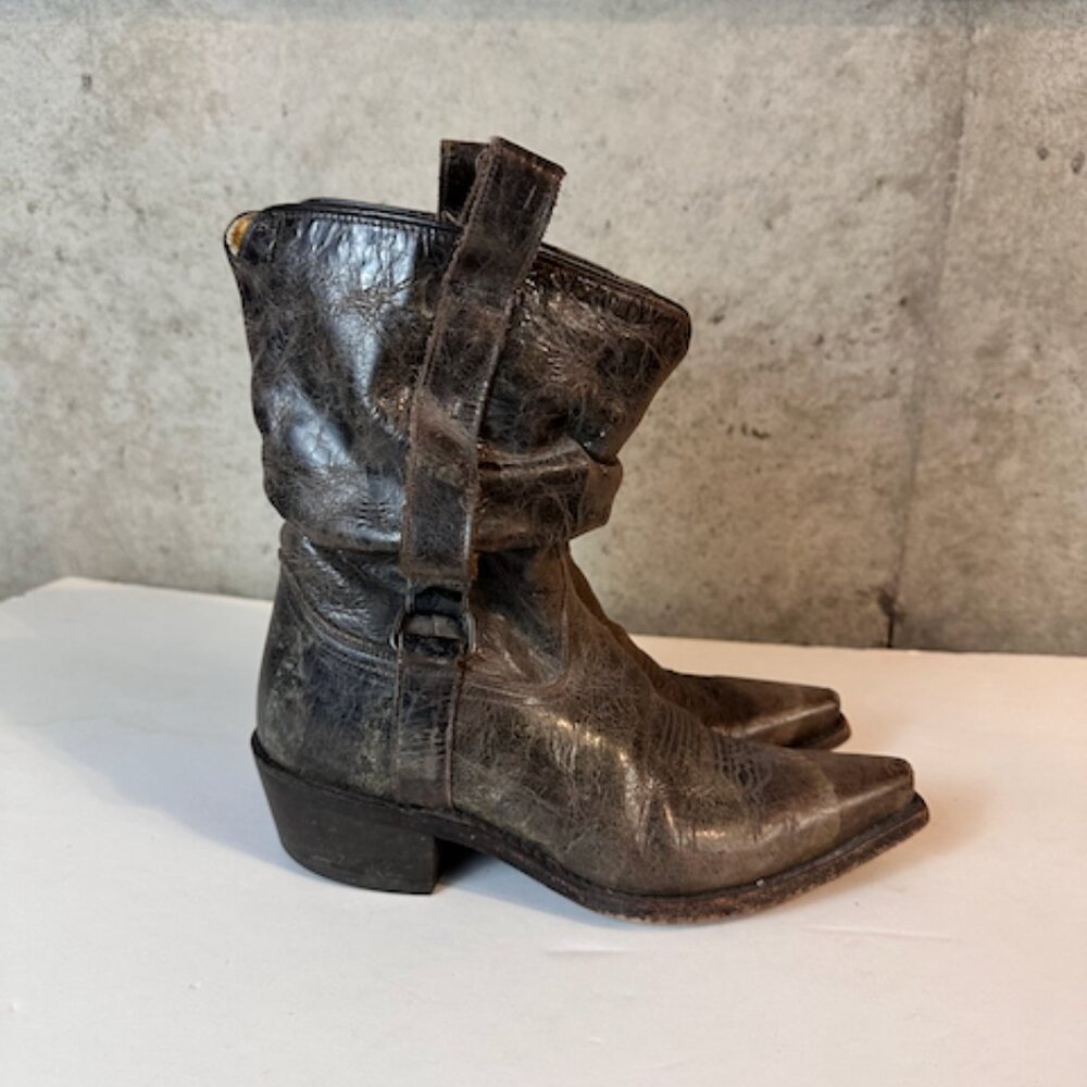 Double H Distressed Slouch Cowboy Boots – Women’s Size 6.5